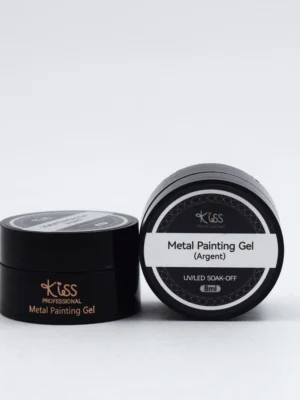 Gel metalizado 8ml plateado kiss