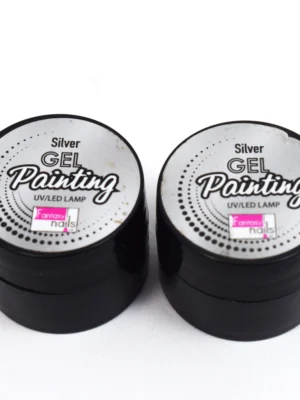 Gel Painting Plateado Fantasy Nails