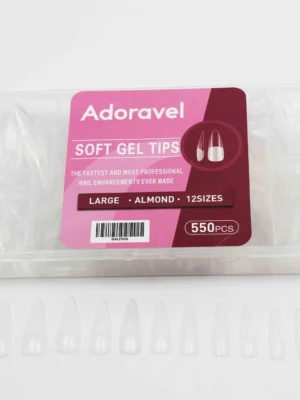 Tips de Soft gel Large Almond 12 tamaños