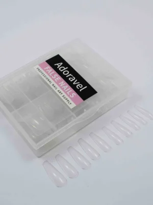 Tips Coffin Soft gel 200 transparente adoravel