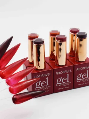 gel rojos brillantes adoravel 6 unidades